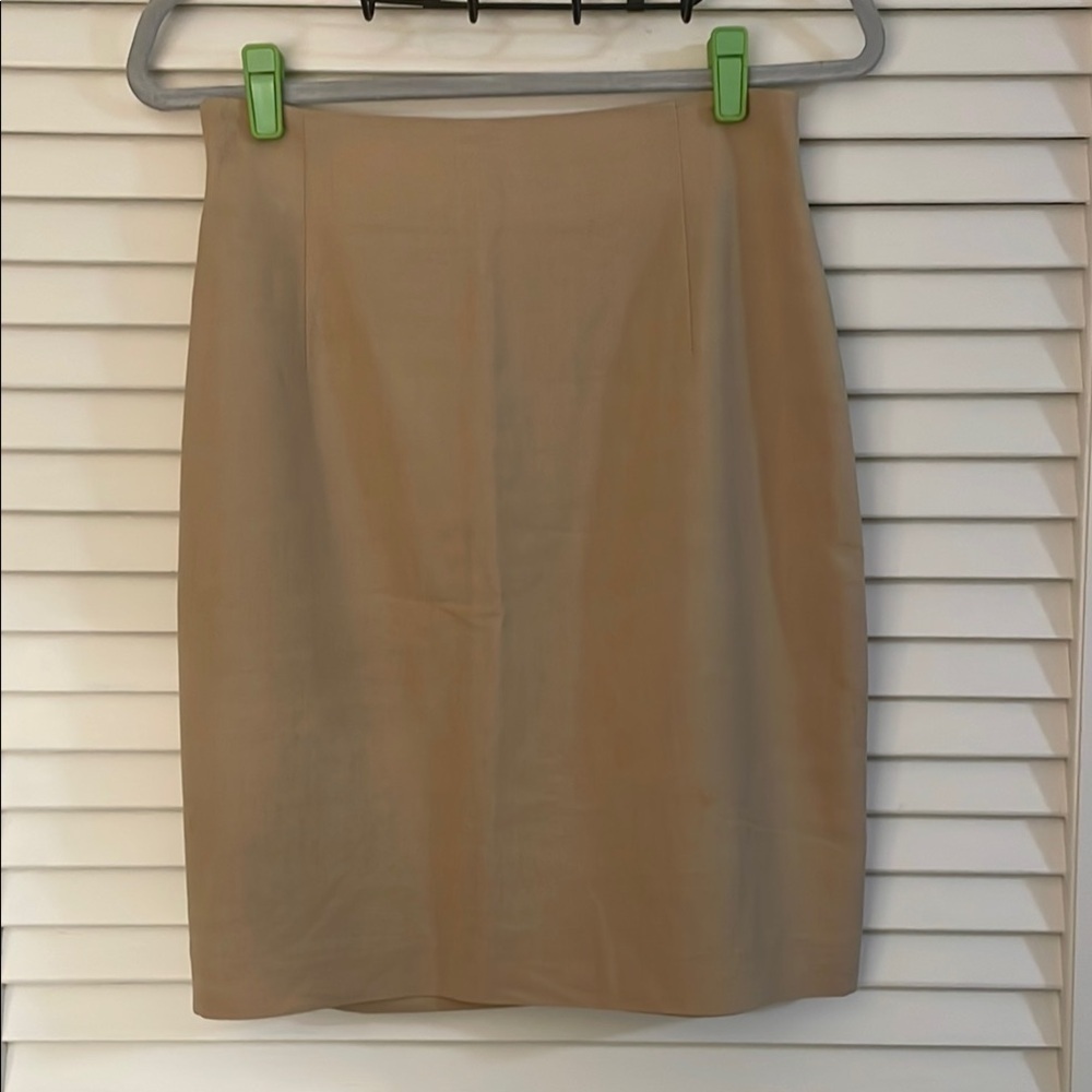 Henri Bendel Tan Pencil Skirt Knee-Length Work